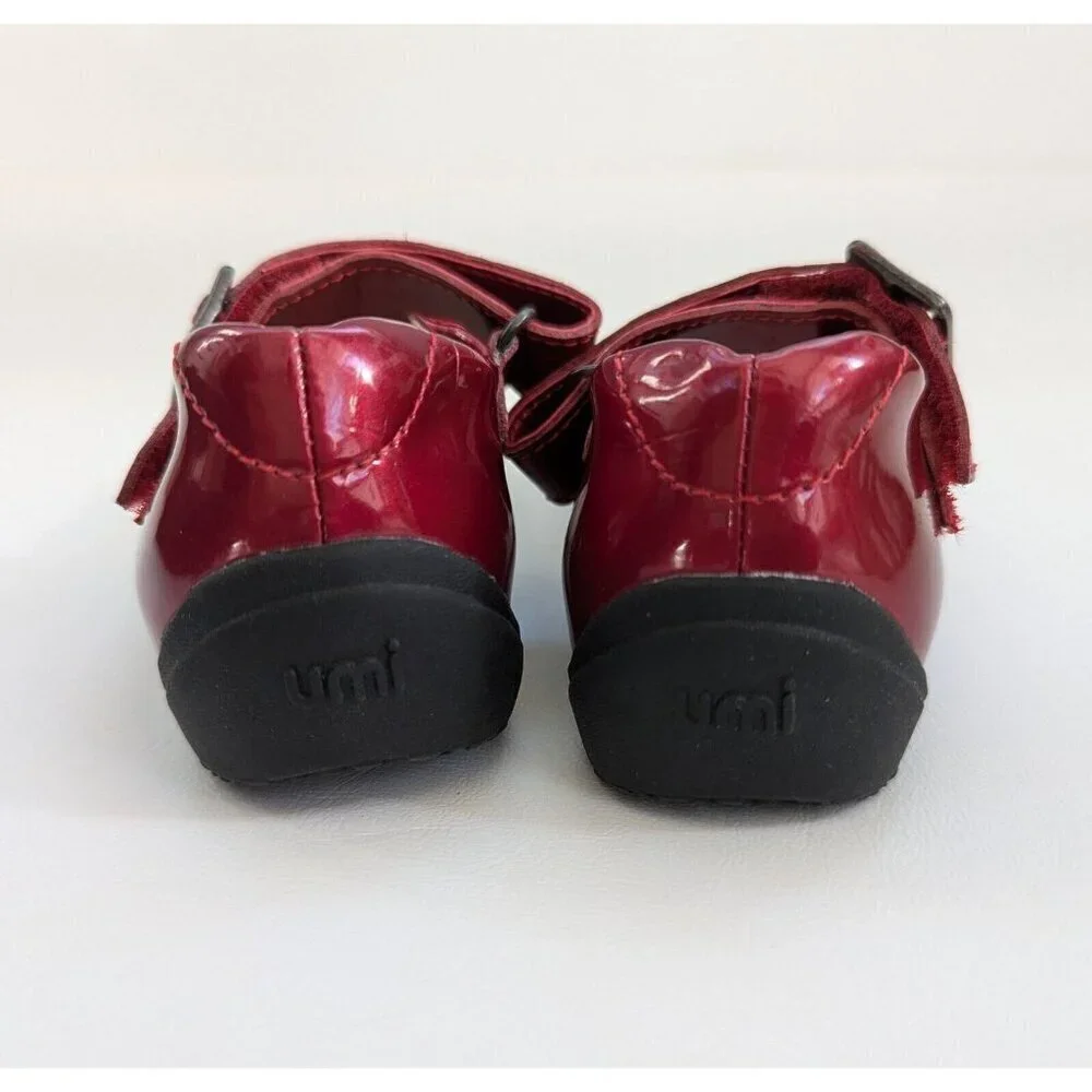 UMI Callie Cherry Patent Leather Mary Janes Girls Toddler Shoes Size 6.5